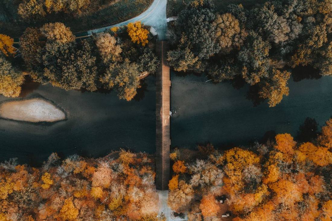 The Rainbow Bridge and the Falls from above