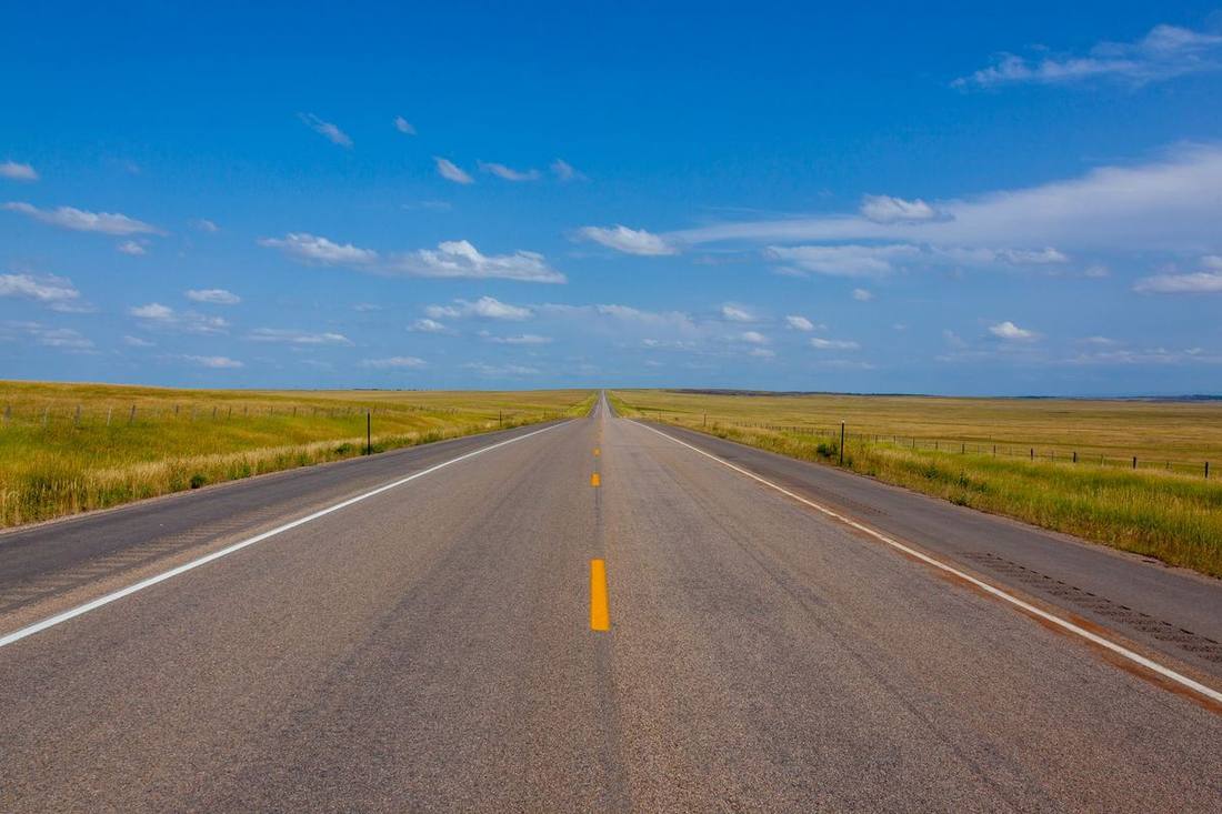 The 401 corridor west of Toronto in open country