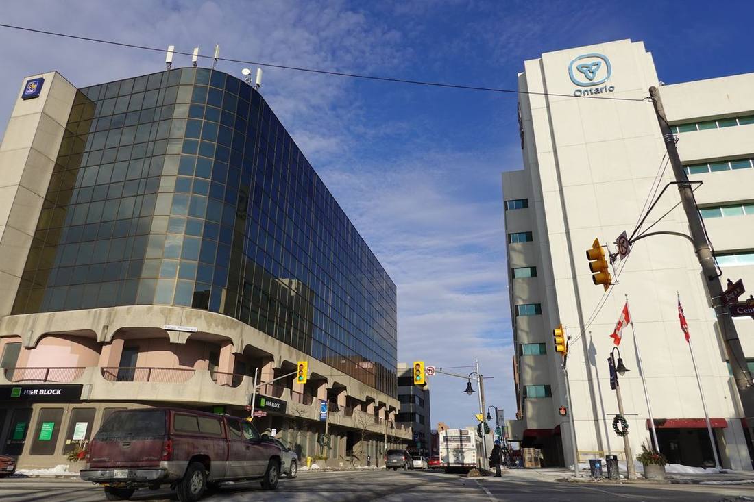 Downtown Oshawa's skyline