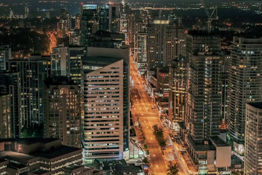 Bloor Street's Mink Mile after dark