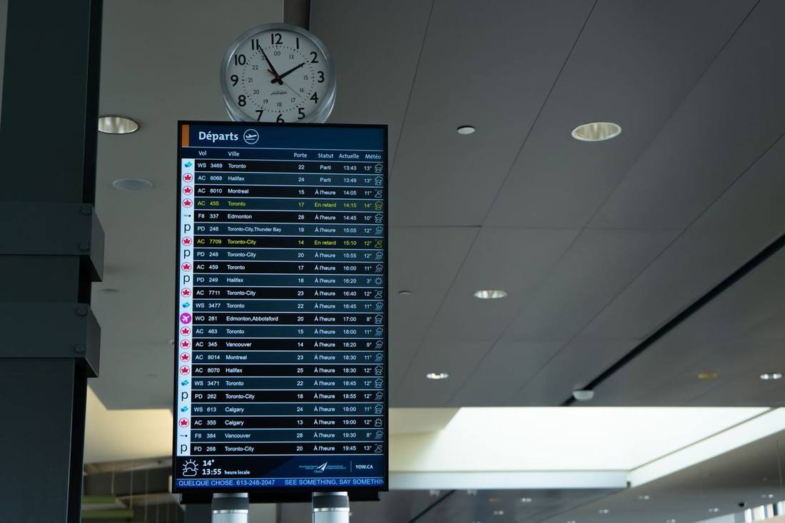 The international arrivals hall at Pearson