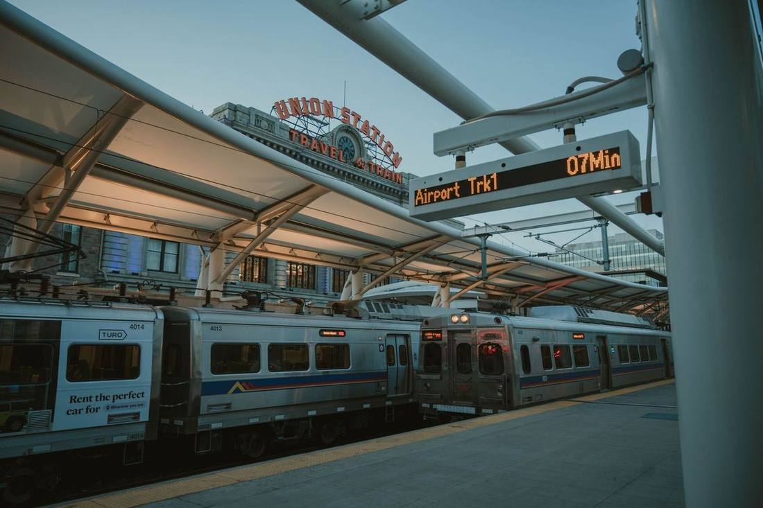 The UP Express train at Union Station