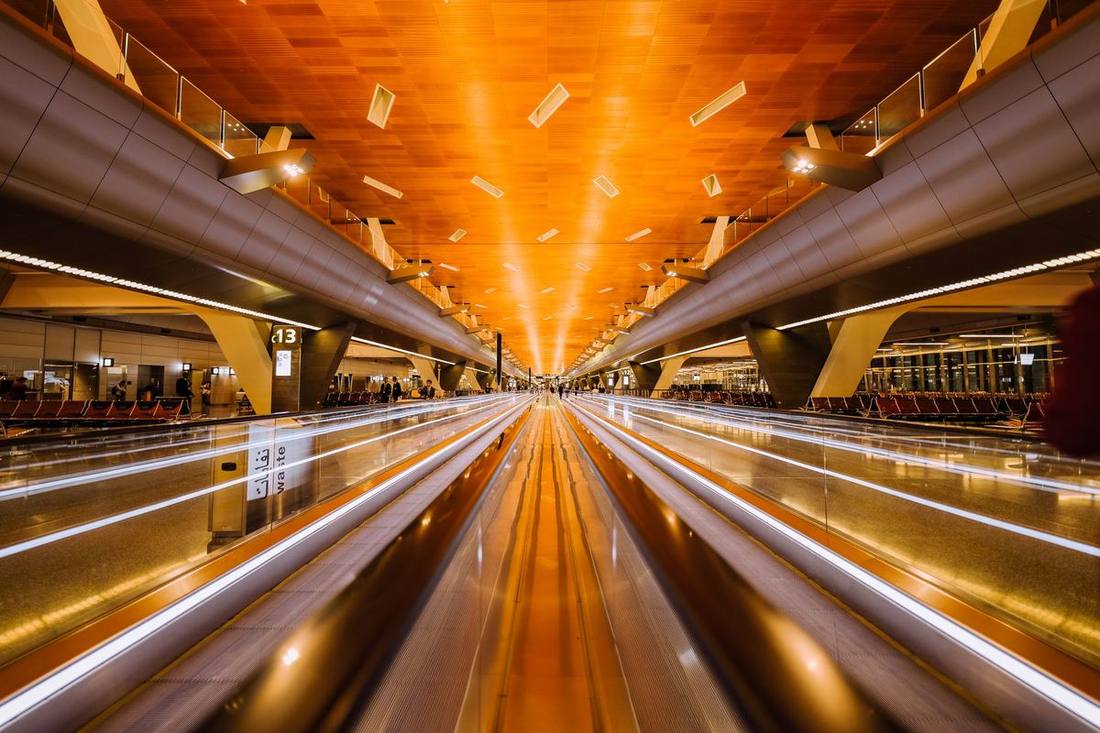 A luggage carousel at Pearson's arrivals hall