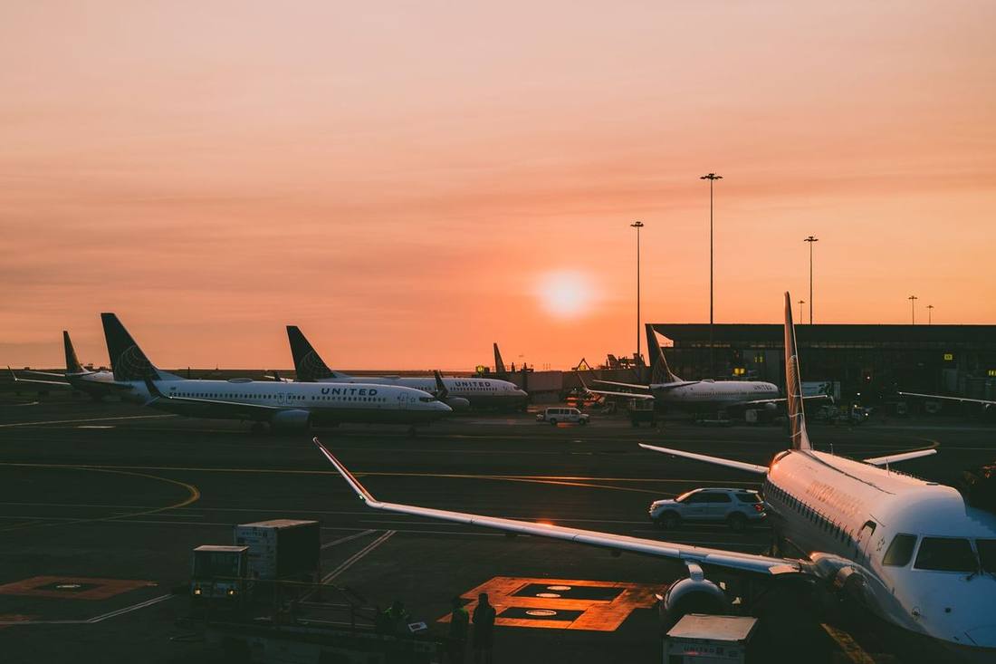 Pearson's departures curb at dawn